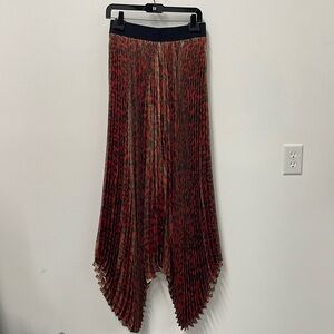 Gorgeous red  and black leopard maxi skirt by Alice and Olivia sz 6